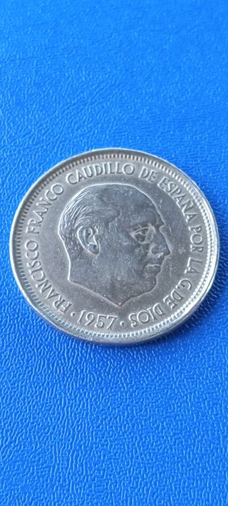 50 pesetas de 1957      ⭐58