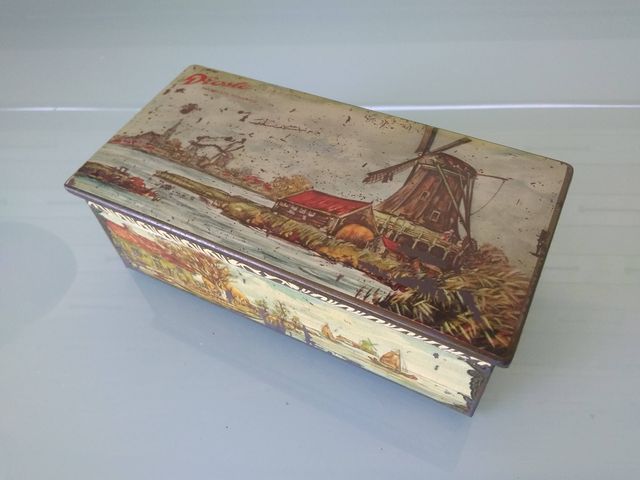 Caja hojalata antigua holandesa