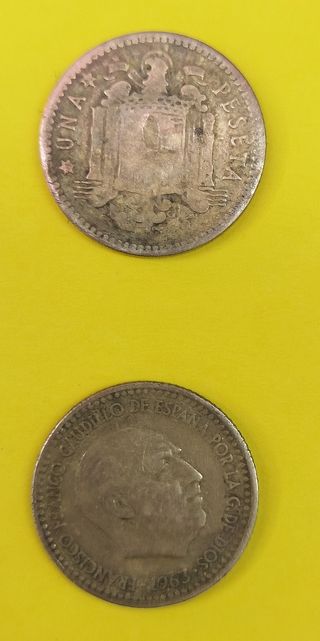Lote 13 monedas de céntimos y pesetas