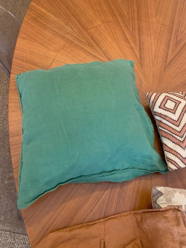 Almofadas bordadas e linho da Zara Home todas 4 x 30€