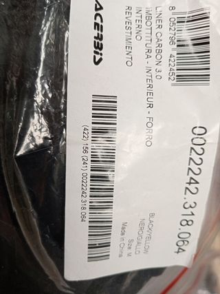 INTERIOR CASCO LINER CARBON