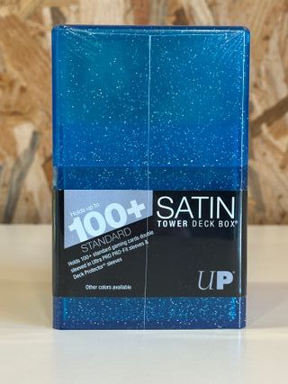 Caja de Mazo Satin Tower Glitter Blue Ultra PRO