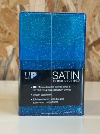 Caja de Mazo Satin Tower Glitter Blue Ultra PRO