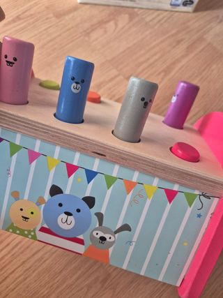 Juego madera banco con martillo +1 año