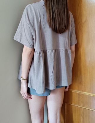 Camiseta color topo Zara