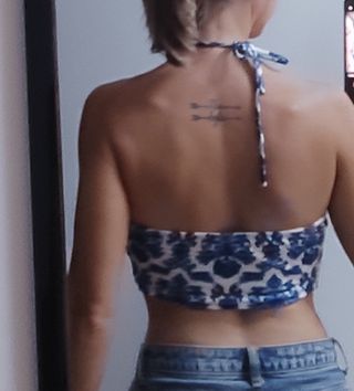 Crop top azul