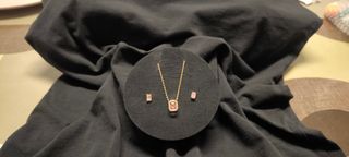 Conjunto Swarovski rosa