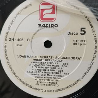 Discos vinilo Serrat