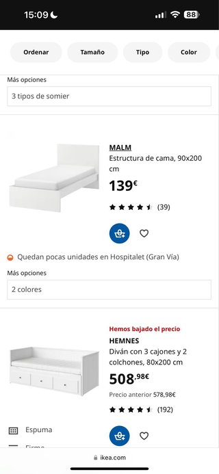 1 cama ikea