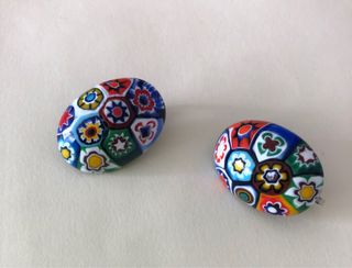 Pendientes de clip antiguo milfiori
