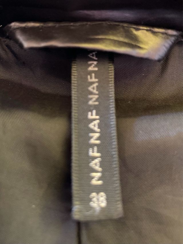 ABRIGO DE PLUMAS “ NAF NAF “ METALIZADO