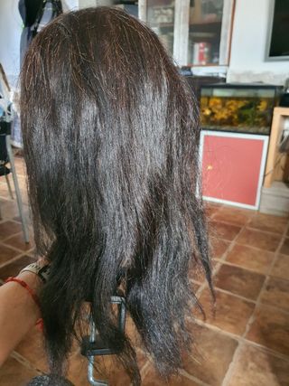 Cabeza de maniqui pelo natural 50 %