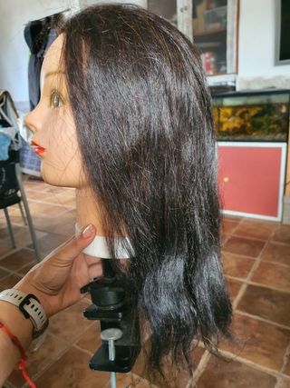 Cabeza de maniqui pelo natural 50 %