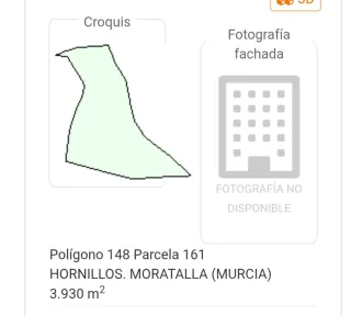 Venta de terreno en Diseminado Hornillos