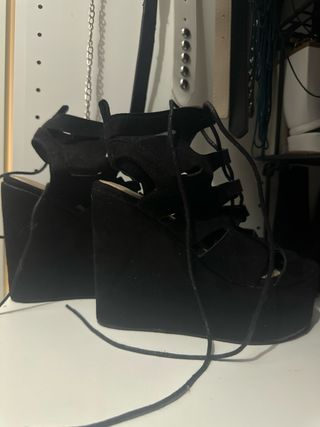 Sandalias de plataforma negras