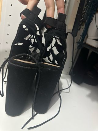 Sandalias de plataforma negras