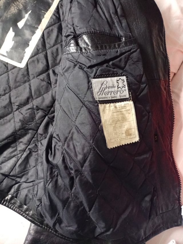 Cazadora moto cuero, negra Marlon Brando