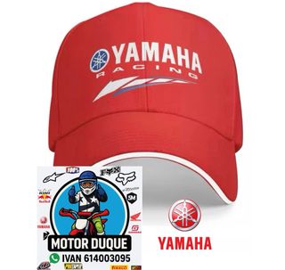 Gorra yamaha yz,yzf,r1,r6 roja y blanca