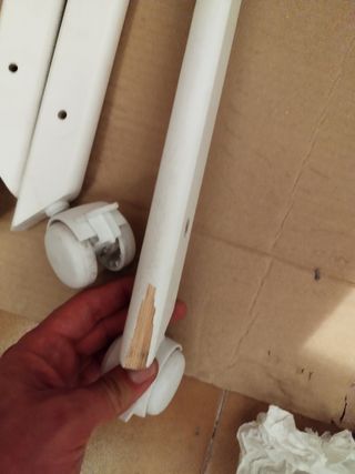 Minicuna tijera madera blanca