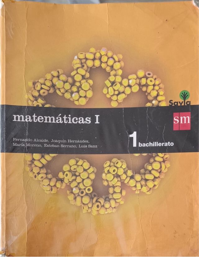 Libro de matemáticas.  Primero de Bachiler