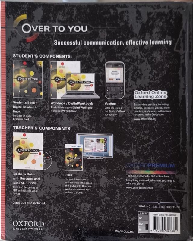 Libro de inglés y cuadernillo. 2 de bachiller