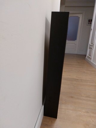 Estanteria espejo marrón con balda de cristal