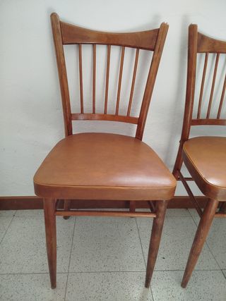 6 SILLAS ANTIGUAS DE MADERA