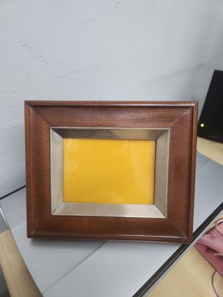 MARCO CUADRO VINTAGE MADERA Y PLATA