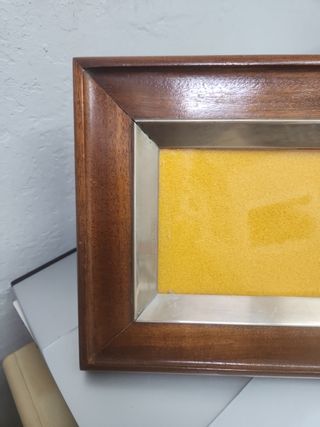 MARCO CUADRO VINTAGE MADERA Y PLATA