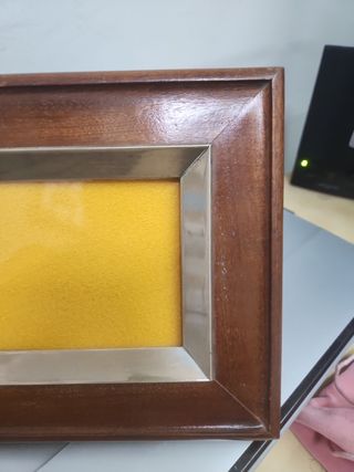 MARCO CUADRO VINTAGE MADERA Y PLATA
