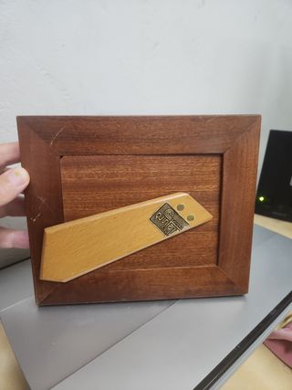 MARCO CUADRO VINTAGE MADERA Y PLATA