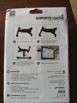 Soporte Ipad/tablet coche