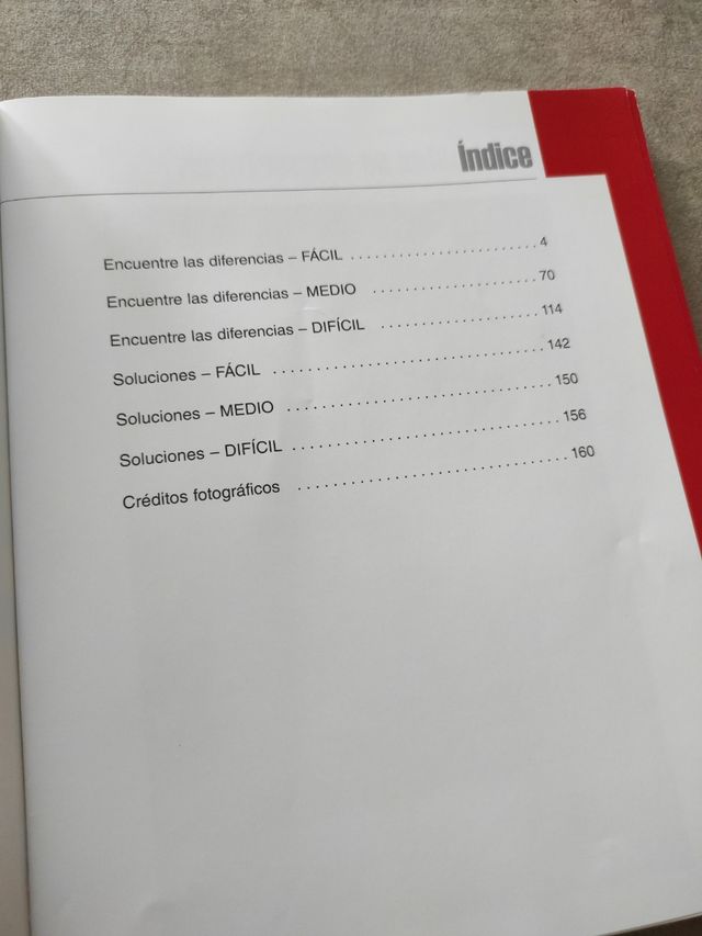 Libro. Busque las diferencias