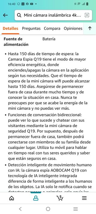 Mini Cámara inalámbrica 4K Q-19