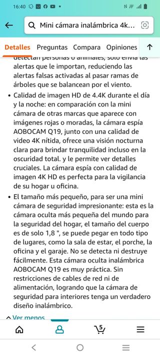 Mini Cámara inalámbrica 4K Q-19