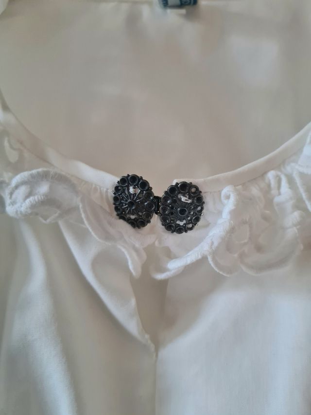 Maglietta top in pizzo cotone