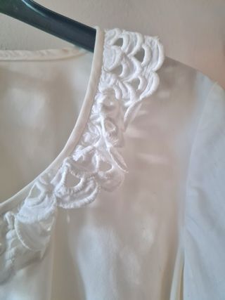 Maglietta top in pizzo cotone