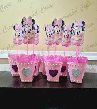 Centros de mesa dulcero de Minnie 