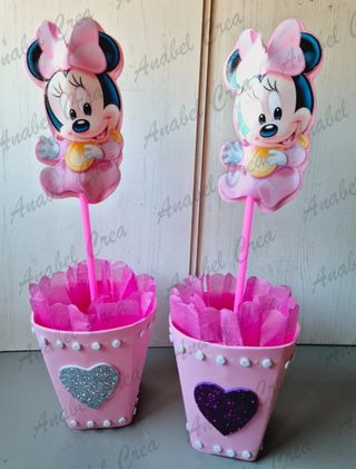 Centros de mesa dulcero de Minnie 