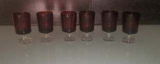 6 Copitas chupitos Arcoroc ruby