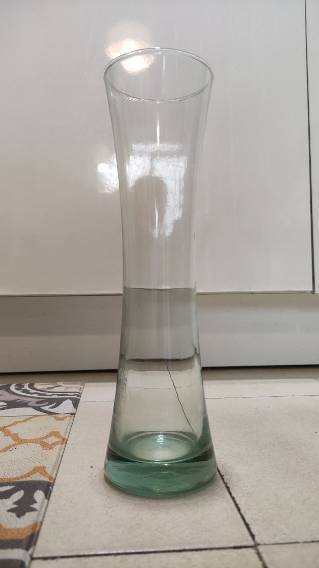 Florero de cristal 30x8cm