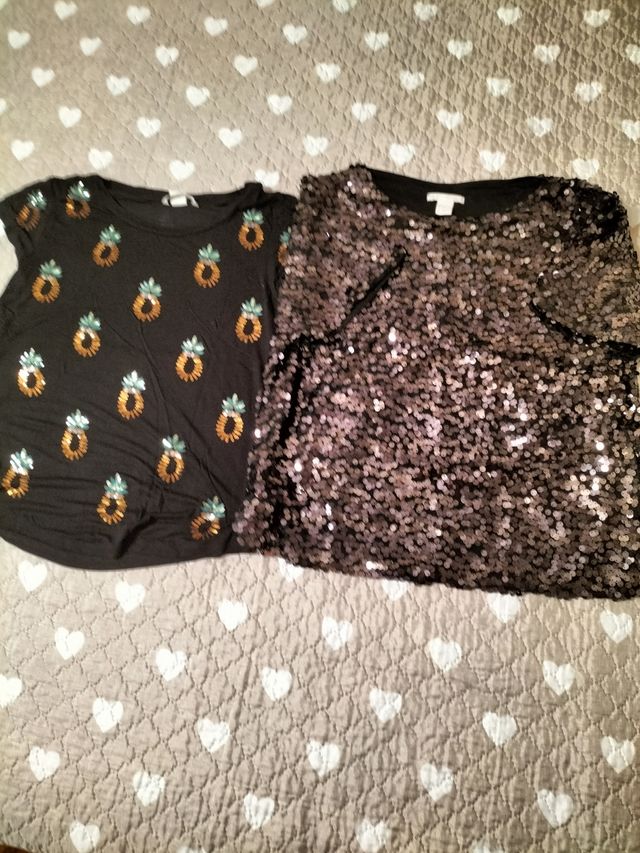 T-shirt con paillettes H&M