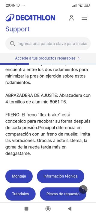 Patinete scooter freestyle oxelo MF 1.8+