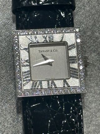 TIFFANY & Co en oro 18 k blanco con brillantes 