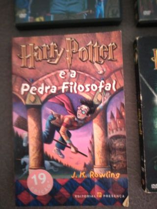 3 DVD Harry Potter + Livro "e a Pedra Filosofal"
