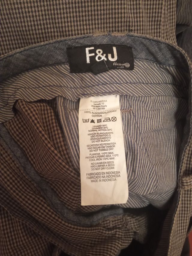 Pantalones pata de gallo hombre