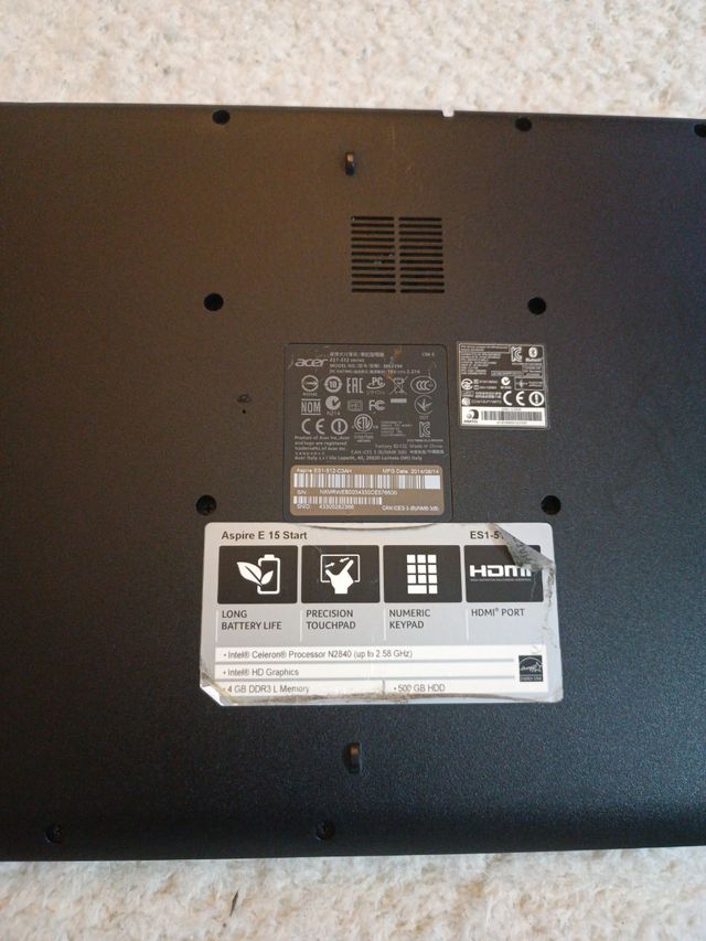 Portátil Acer Aspire