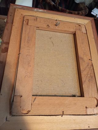 Cuadro cesta amapolas