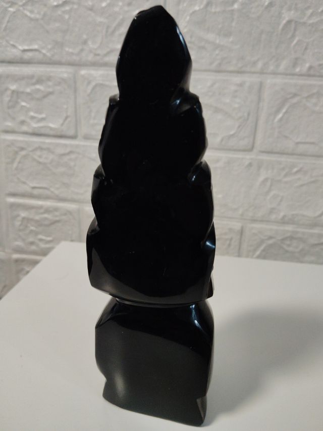 Figura ídolo azteca obsidiana negra