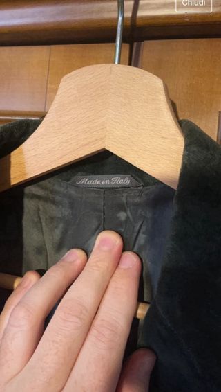 set 2 Giacche velluto verde scuro e borgogna